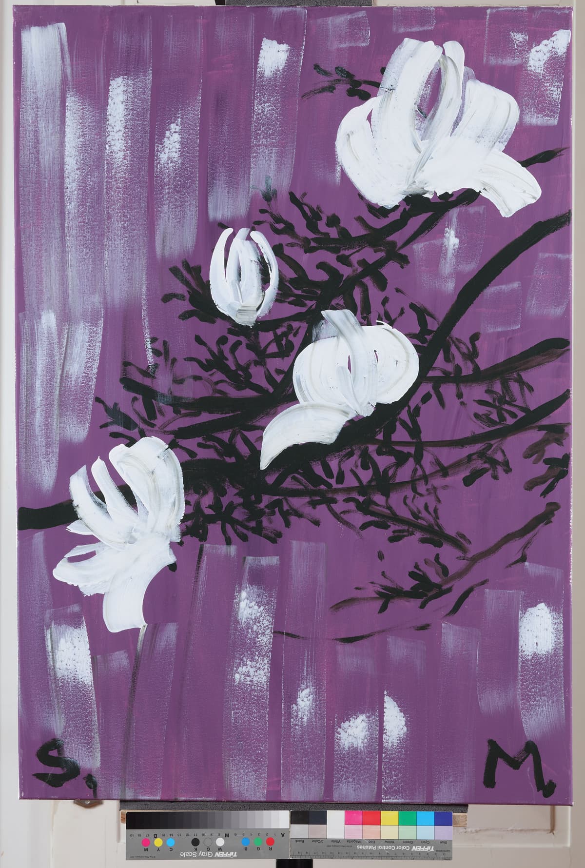 Magnolija spava / A Magnolia Sleeps, 2022 — Acrylic on canvas by Saša Mesić