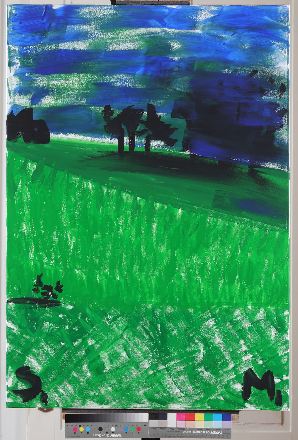 Kod Savićevića II / At the Savićević's II, 2022 — Acrylic on canvas by Saša Mesić