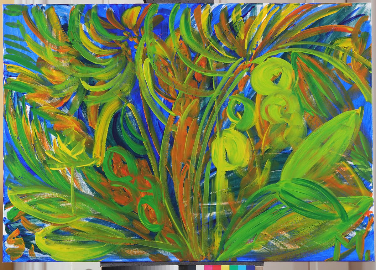 Palmižana / Palmižana, 2022 — Acrylic on canvas by Saša Mesić