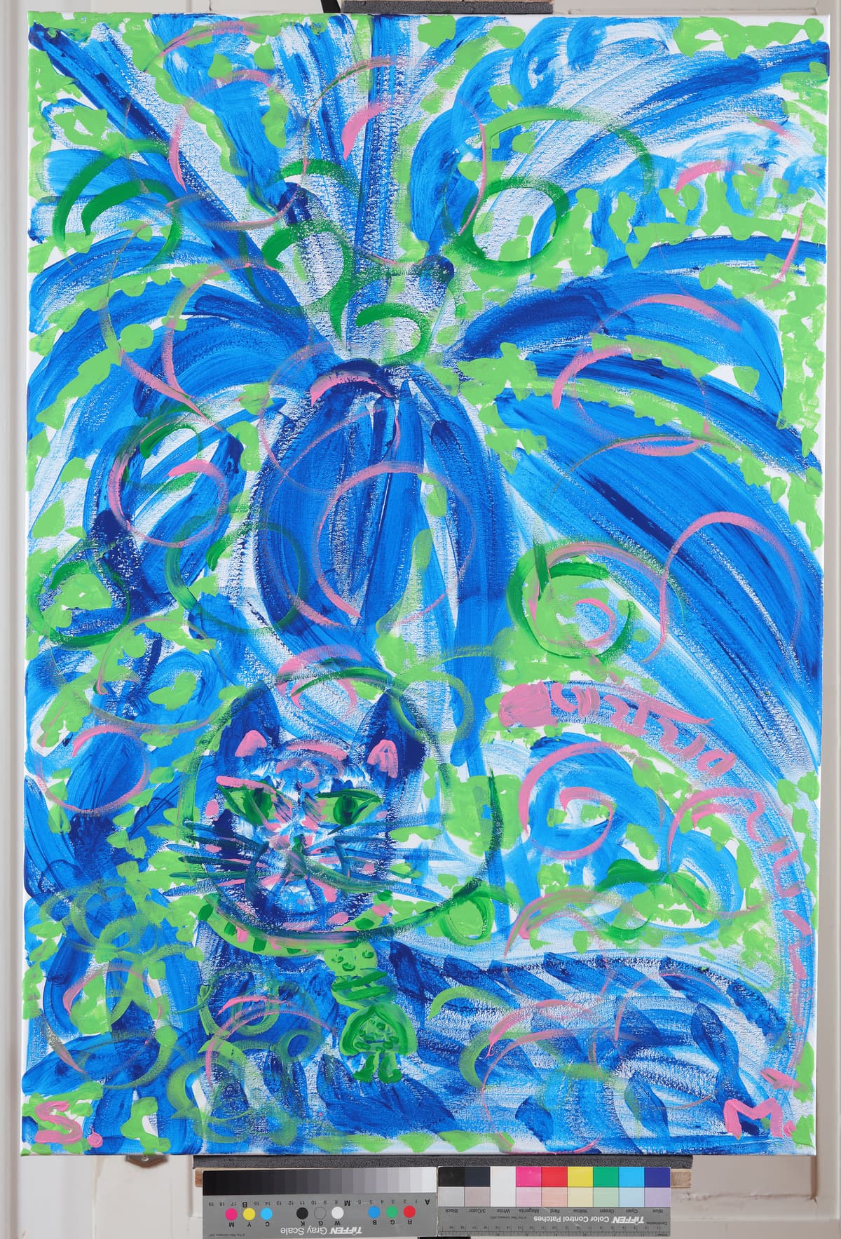 Površina vode u bazenu / Water Surface in a Swimming Pool, 2022 — Acrylic on canvas by Saša Mesić