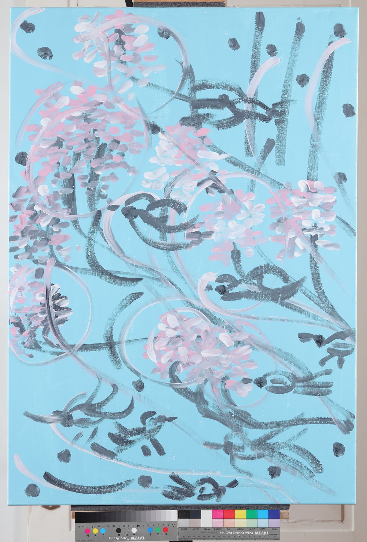 Pudlice / Poodles, 2022 — Acrylic on canvas by Saša Mesić
