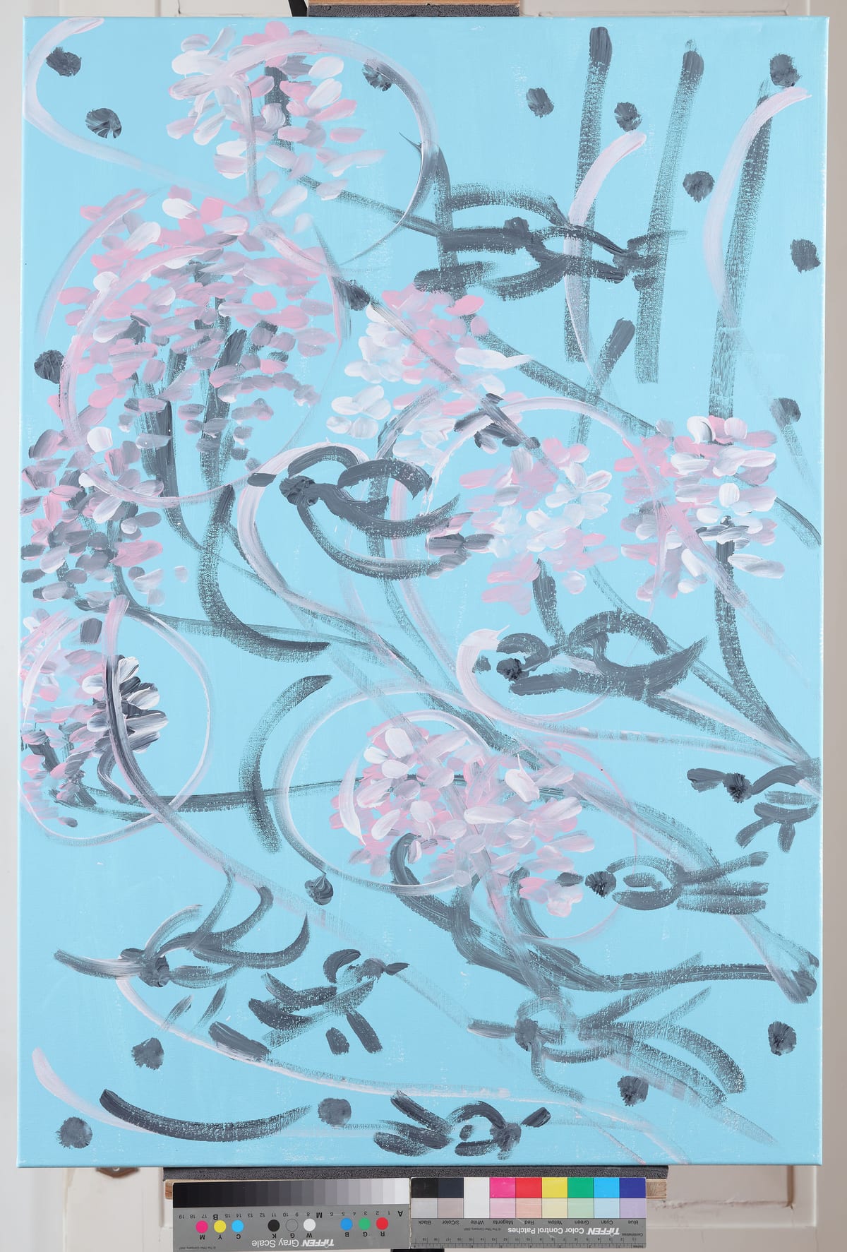 Pudlice / Poodles, 2022 — Acrylic on canvas by Saša Mesić