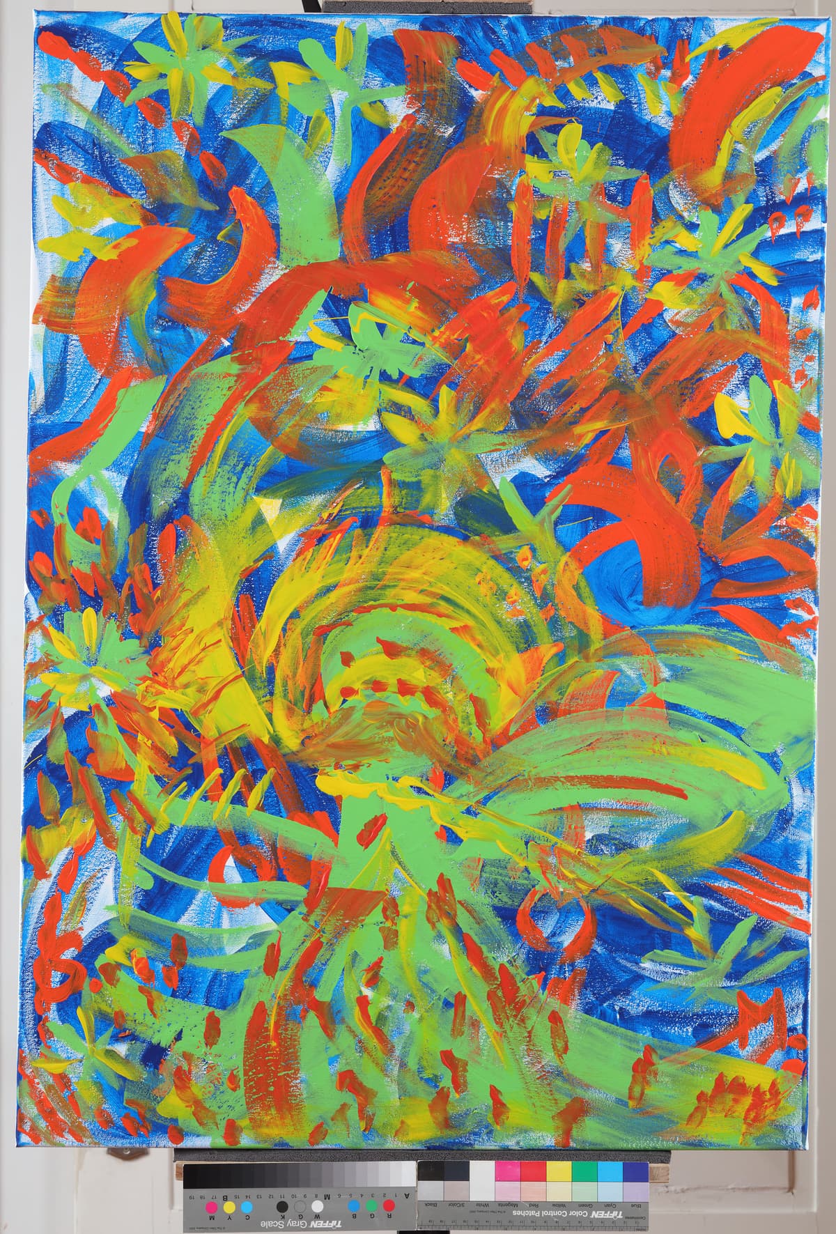 Vrtni vilenjak / A Garden Faery, 2022 — Acrylic on canvas by Saša Mesić