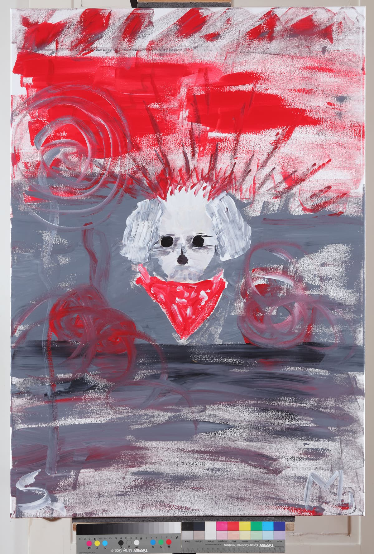 Revolucionar Tofu / Tofu the Revolutionary, 2022 — Acrylic on canvas by Saša Mesić