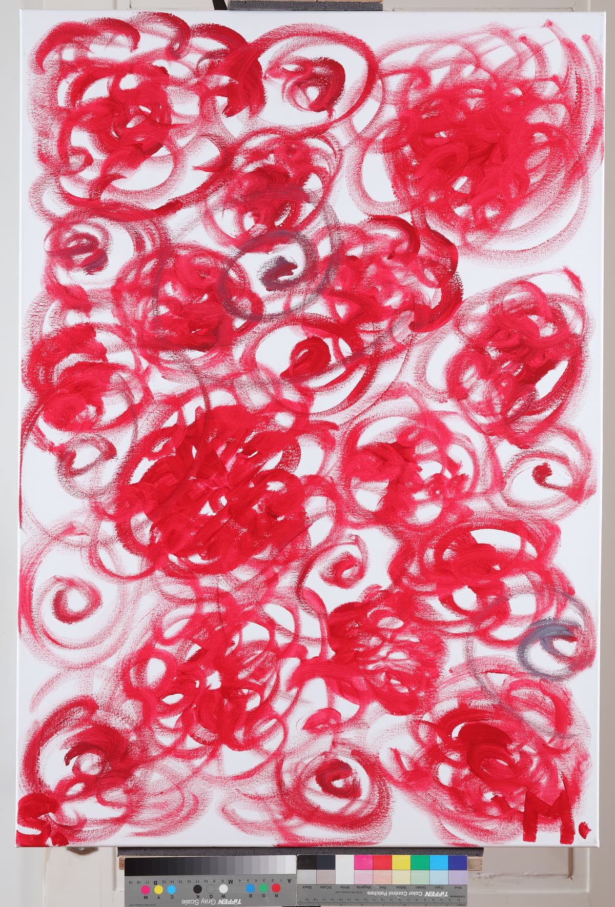 Crvena nit Jakova Blaževića / The Red String of Jakov Blažević, 2022 — Acrylic on canvas by Saša Mesić