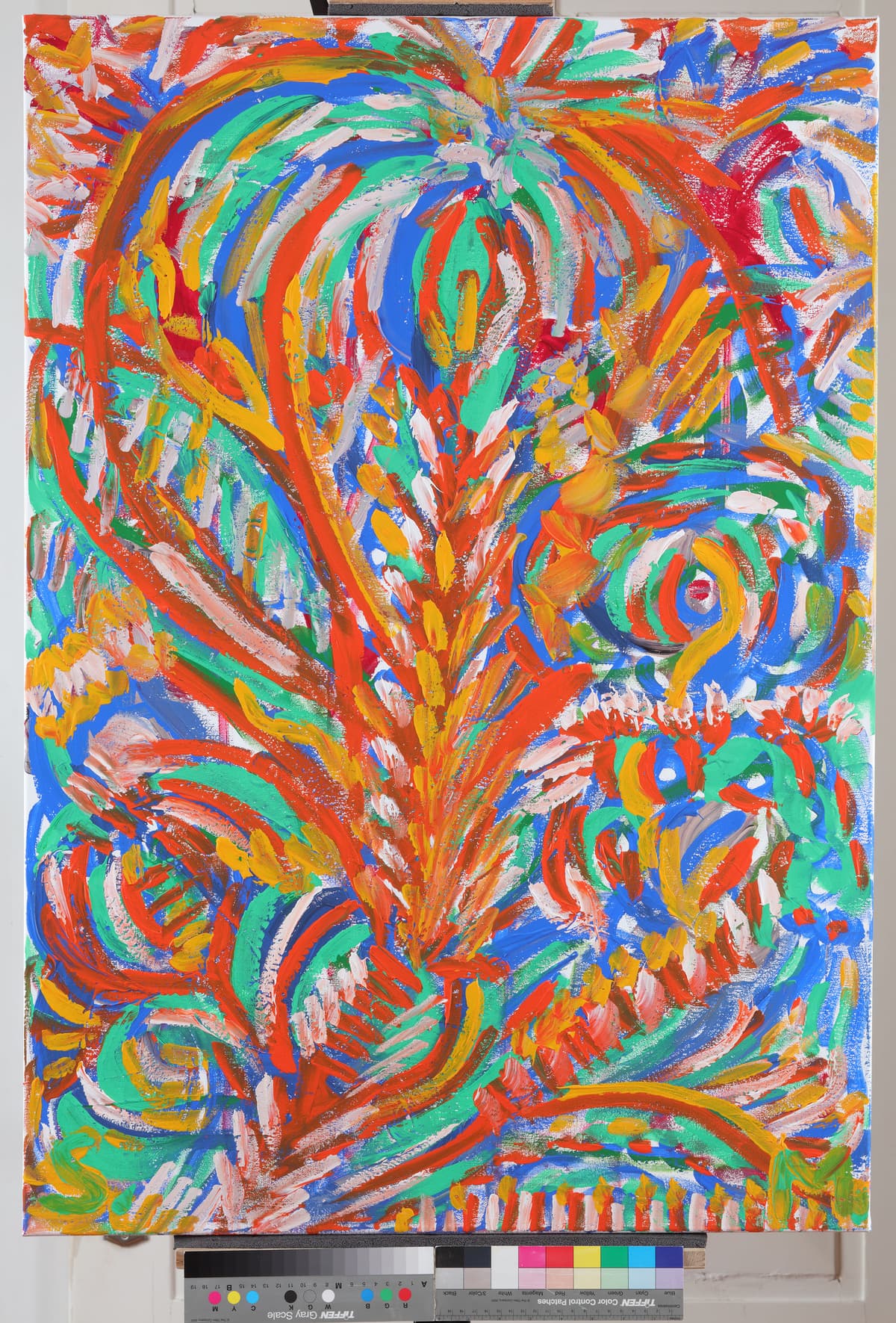 Palme / Palm Trees, 2022 — Acrylic on canvas by Saša Mesić