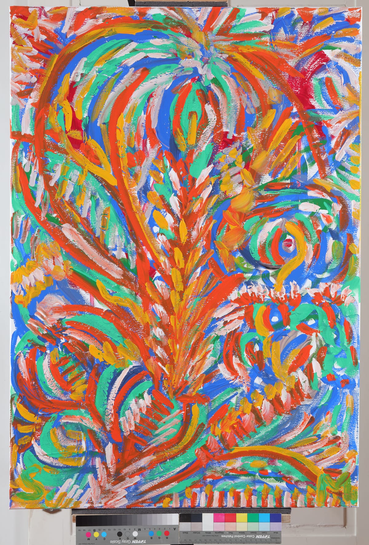 Palme / Palm Trees, 2022 — Acrylic on canvas by Saša Mesić