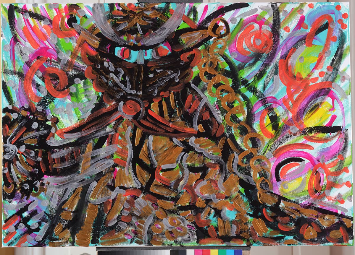 Baba Roga / Baba Roga, 2022 — Acrylic on canvas by Saša Mesić