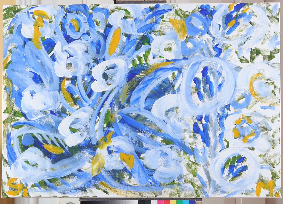 Labudov / Swans, 2022 — Acrylic on canvas by Saša Mesić