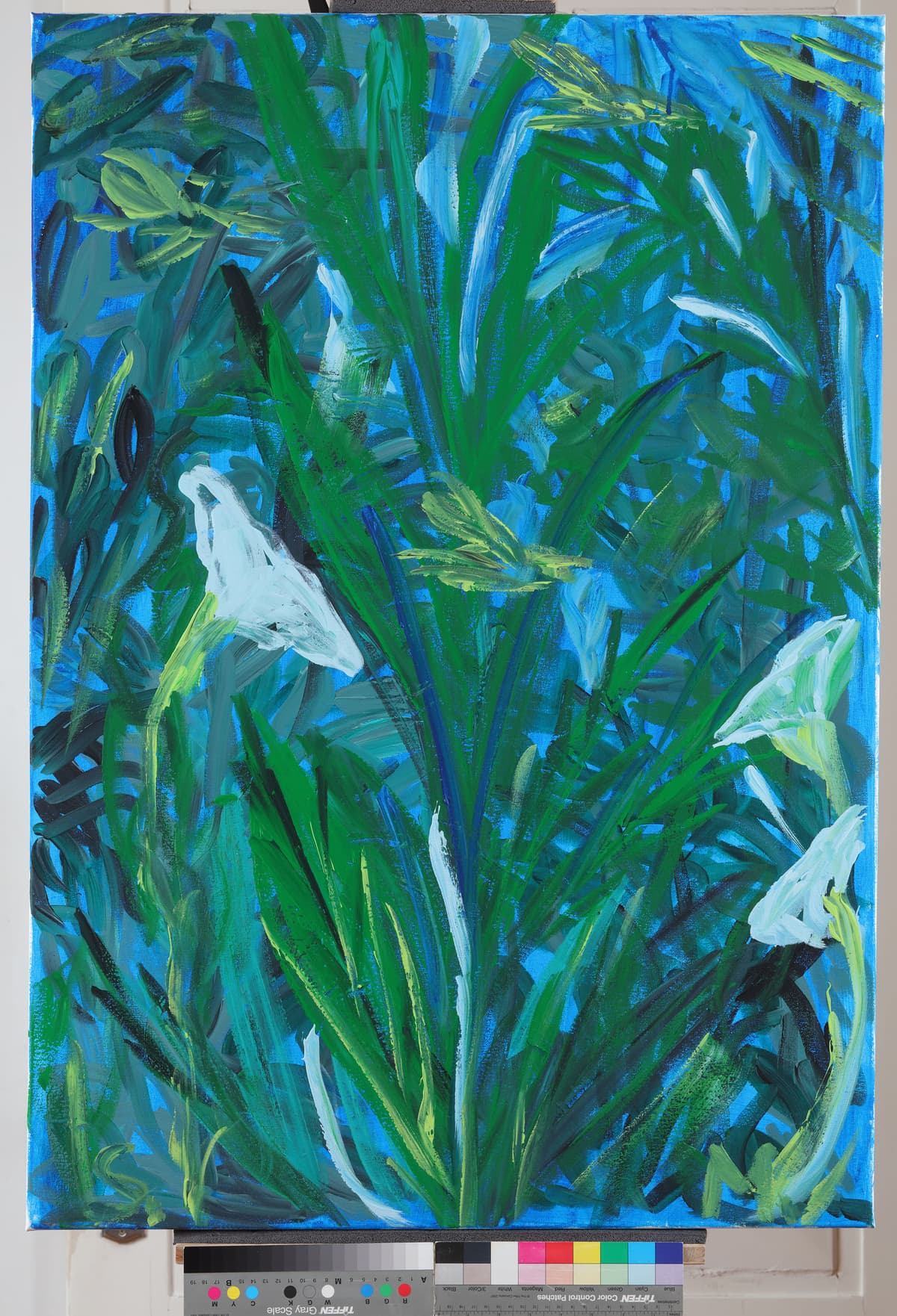 Trube pod vodom / Trumpets Underwater, 2022 — Acrylic on canvas by Saša Mesić