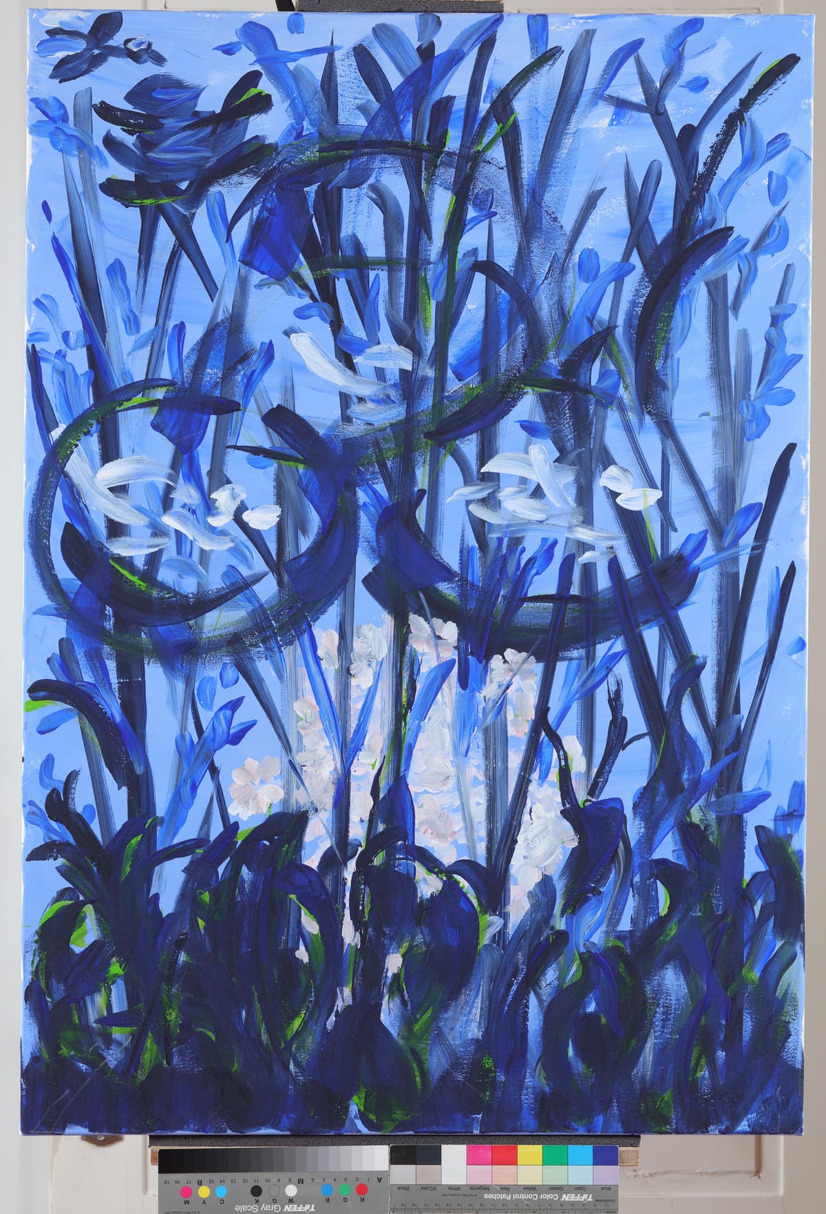 Usred noći / In the Middle of the Night, 2022 — Acrylic on canvas by Saša Mesić