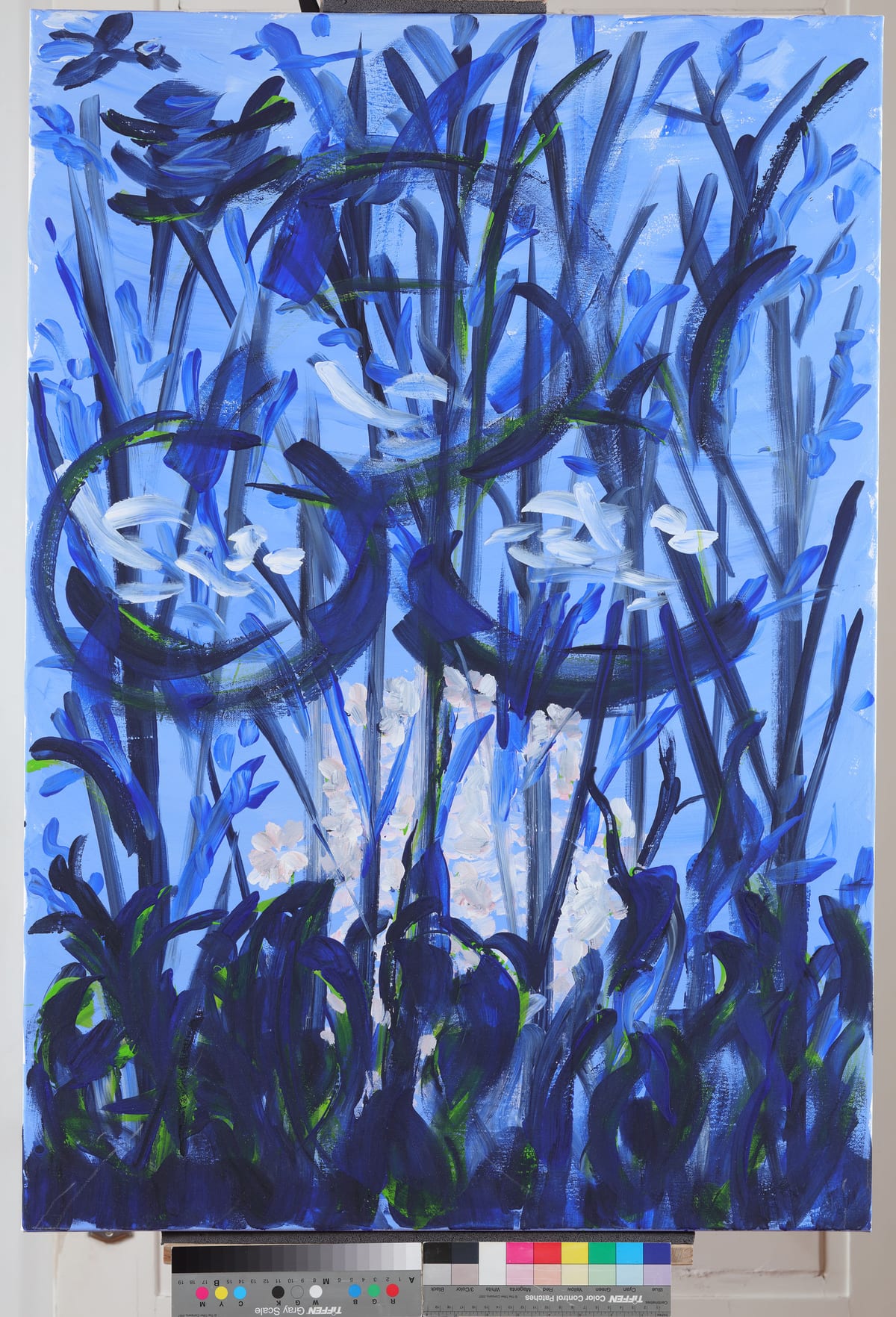 Usred noći / In the Middle of the Night, 2022 — Acrylic on canvas by Saša Mesić