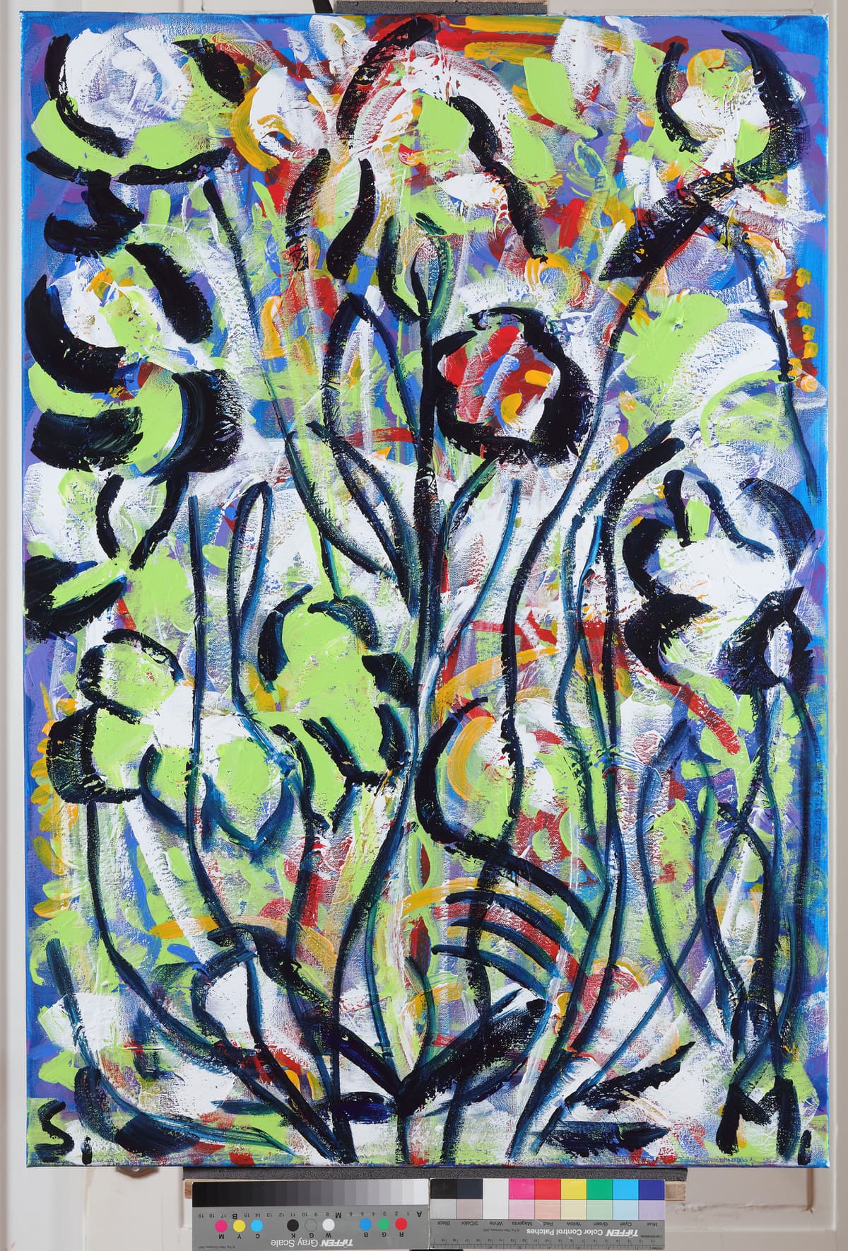 Samo crtanje linja / Just Drawing Lines, 2022 — Acrylic on canvas by Saša Mesić