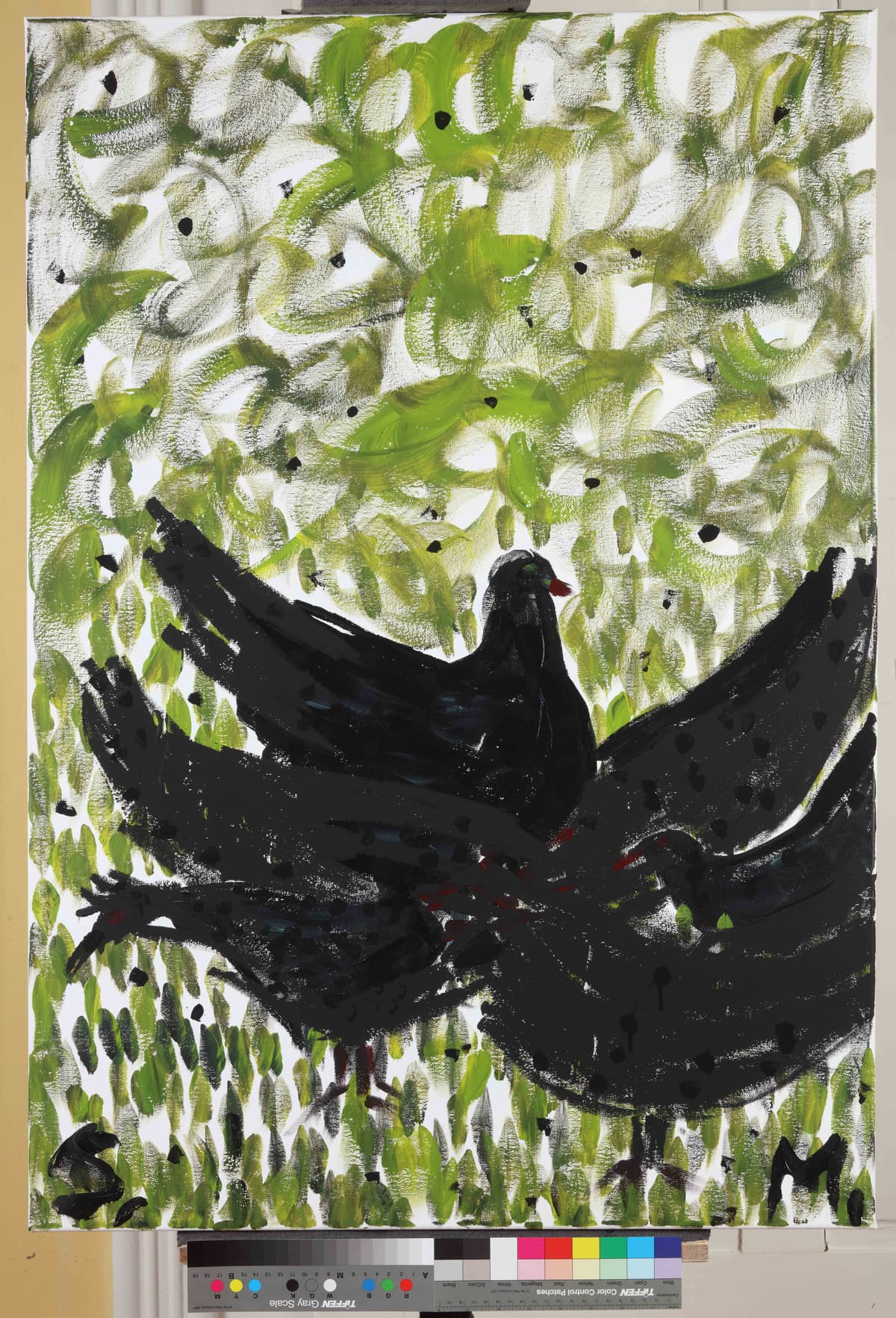 Crni Cvijet / Black flower, 2023 — Acrylic on canvas by Saša Mesić