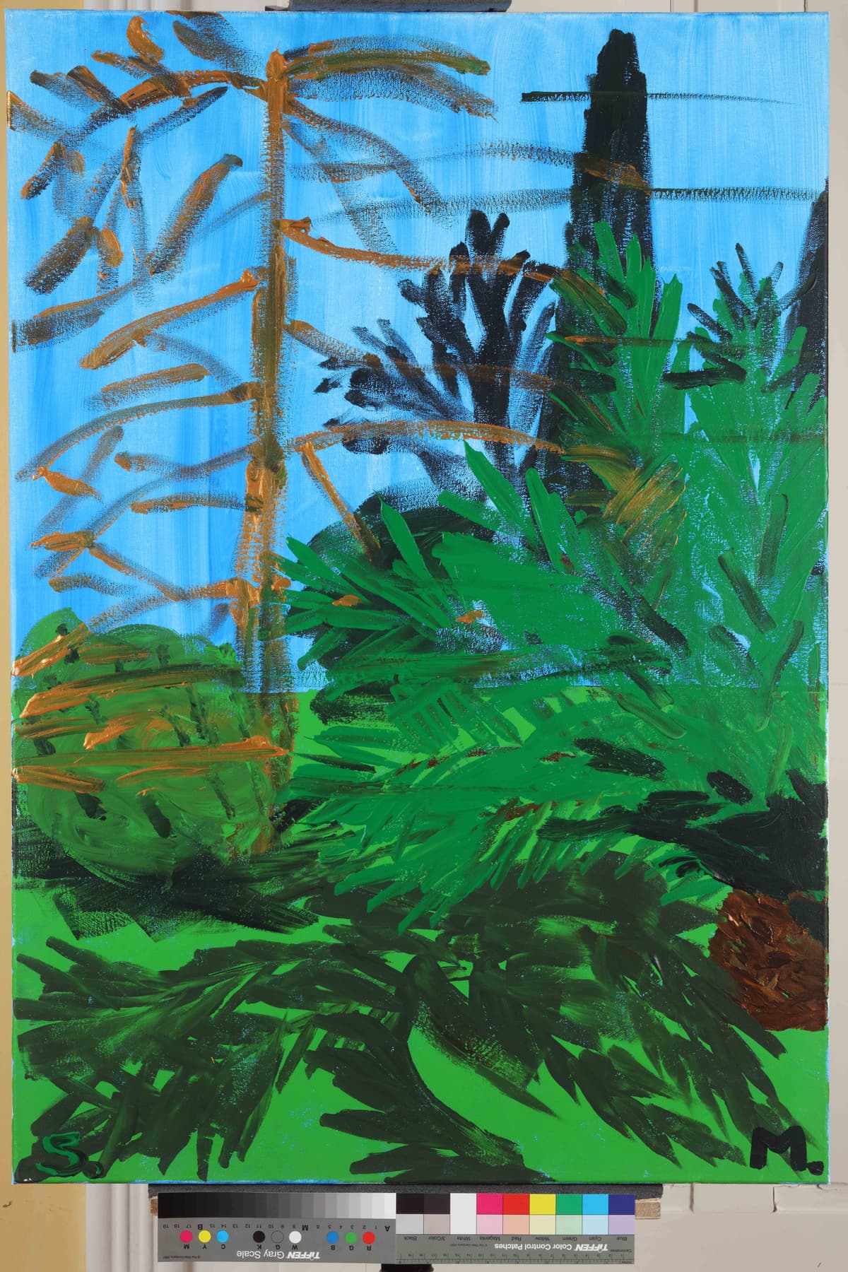 Crni Koralj / Black coral, 2023 — Acrylic on canvas by Saša Mesić