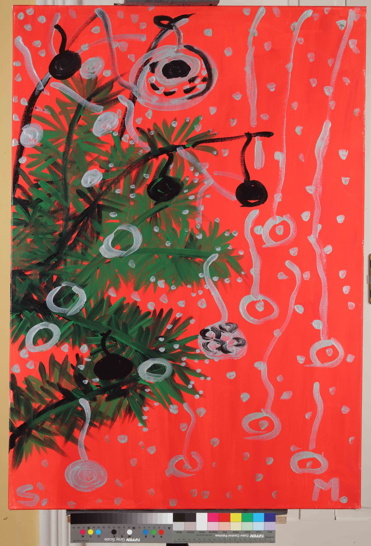 Crvena Krava / Red cow — Acrylic on canvas by Saša Mesić