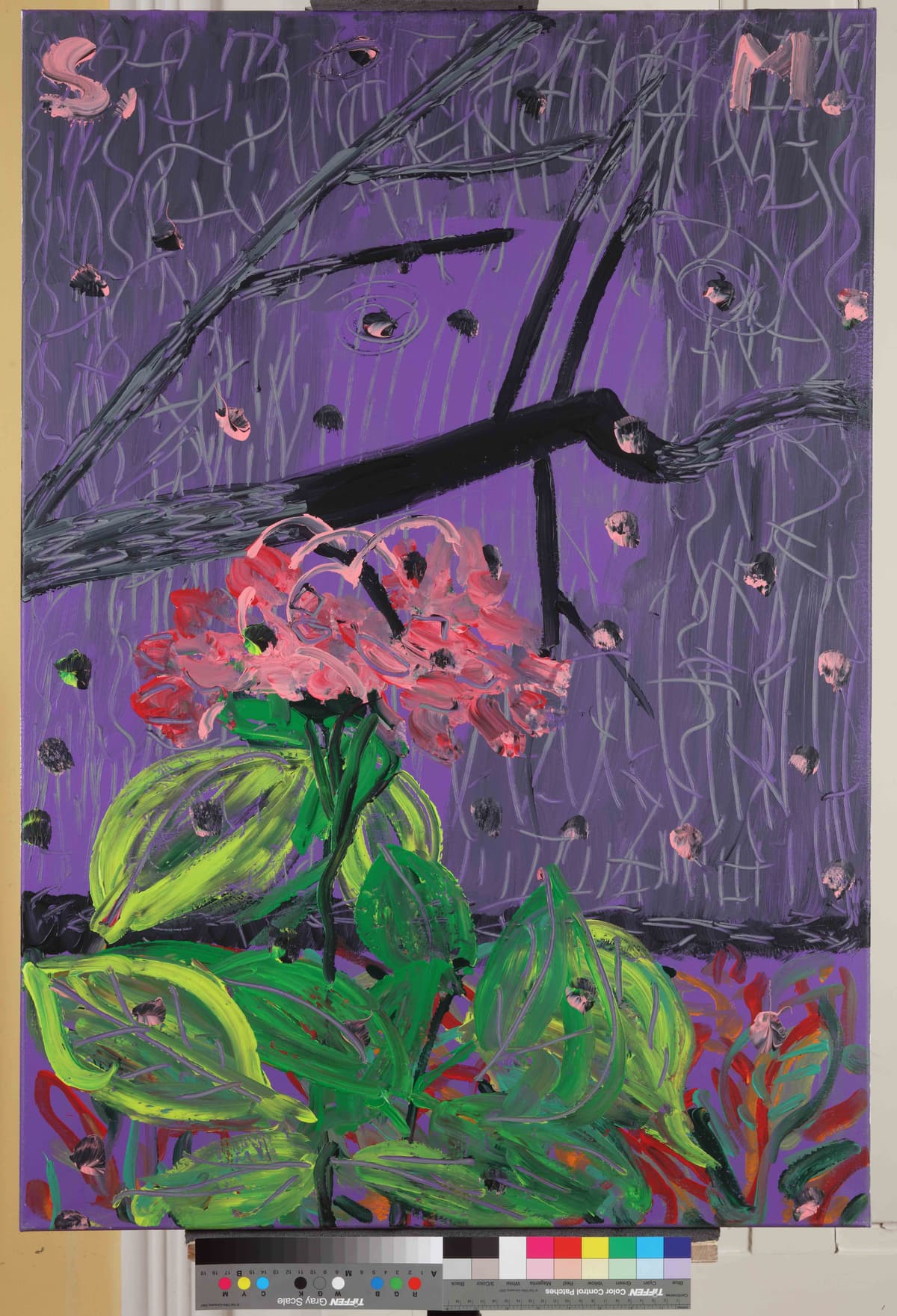 Hortenzija / Hydrangea, 2023 — Acrylic on canvas by Saša Mesić