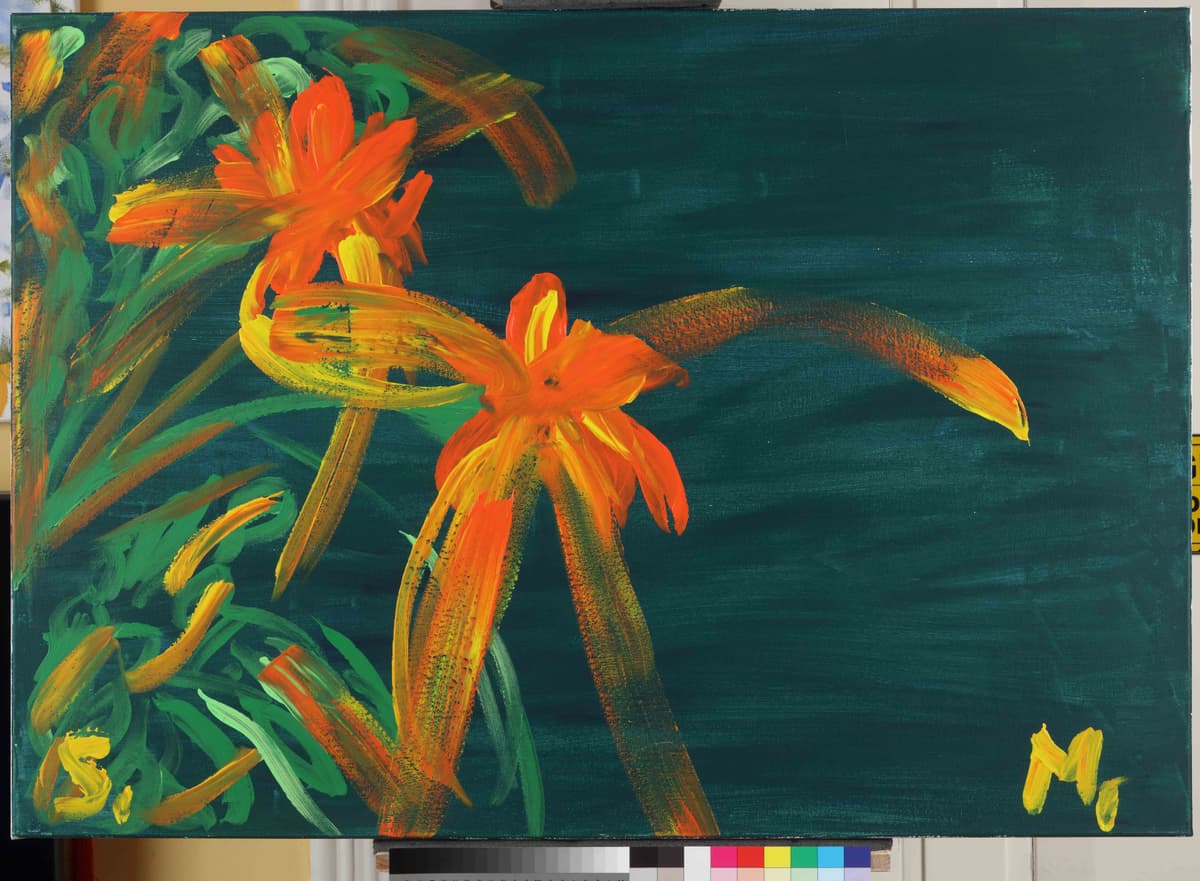 Krijesnice / Fireflies, 2022 — Acrylic on canvas by Saša Mesić