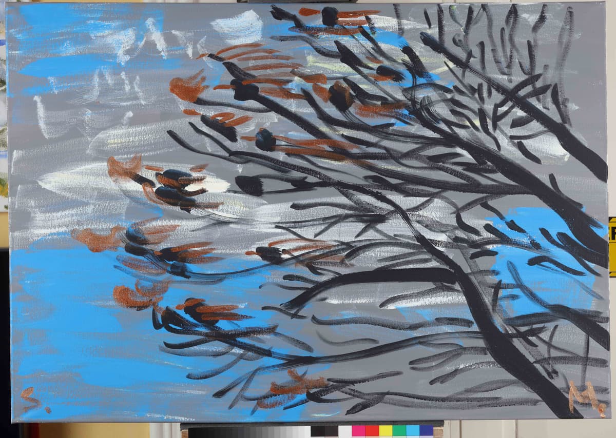 Let / Flight, 2024 — Acrylic on canvas by Saša Mesić