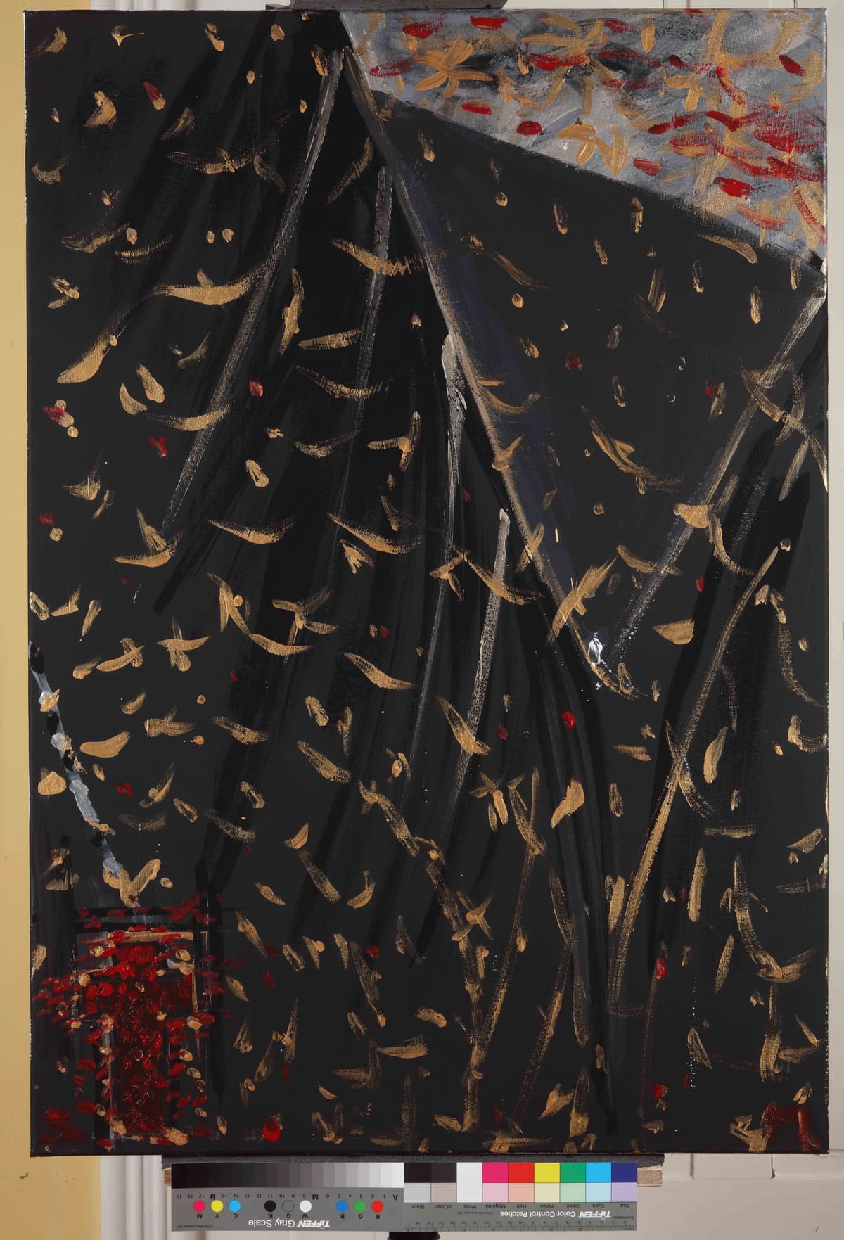 Mati, Serafima i Božanska Svjetlost / Mother, Serafima and divine light, 2024 — Acrylic on canvas by Saša Mesić