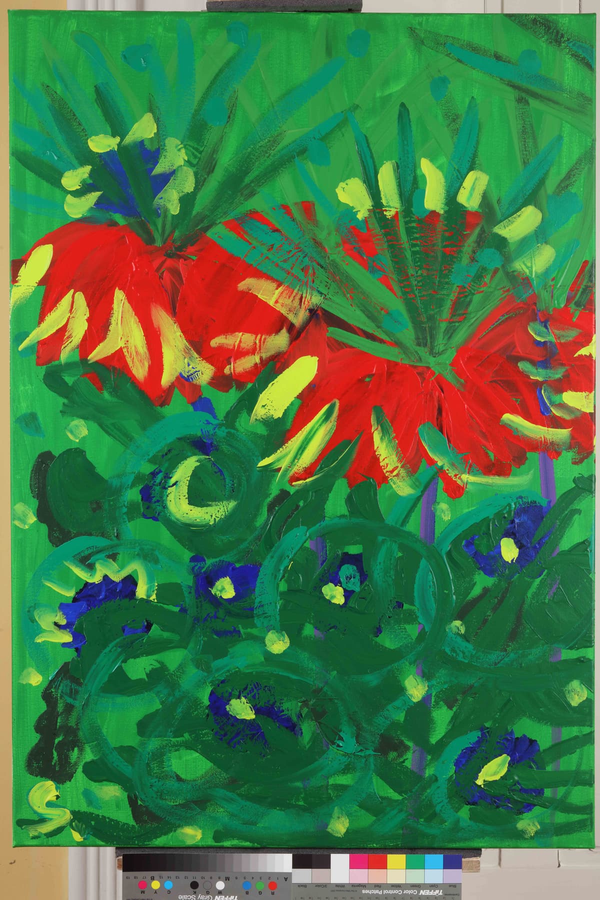 Most Bratstva i Jedinstva oko HNK / Bridge of brotherhood and unity around HNK, 2024 — Acrylic on canvas by Saša Mesić