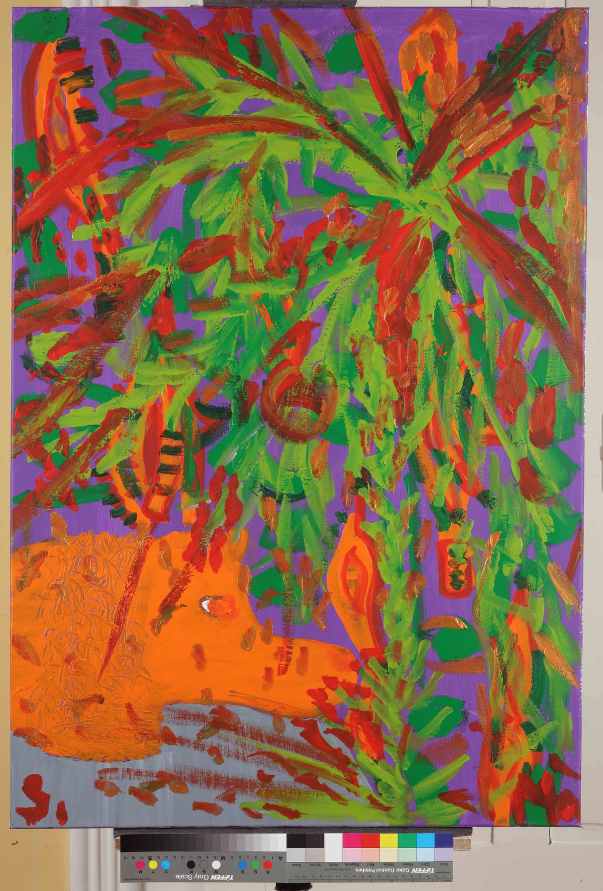 Naomi na Palmižani / Naomi on Palmižana, 2023 — Acrylic on canvas by Saša Mesić