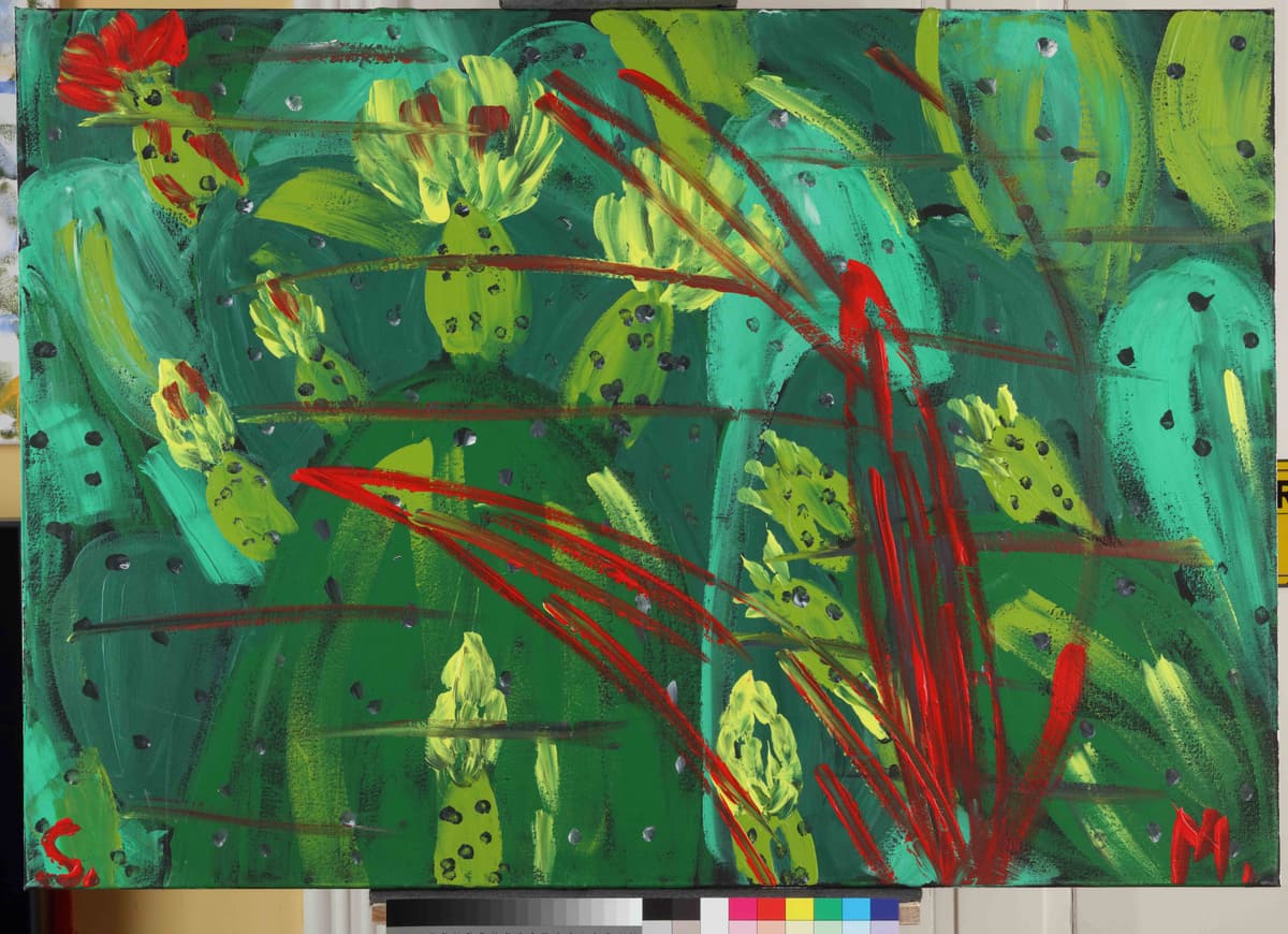 Opasnost na Brijunima / Danger on Brijuni, 2024 — Acrylic on canvas by Saša Mesić