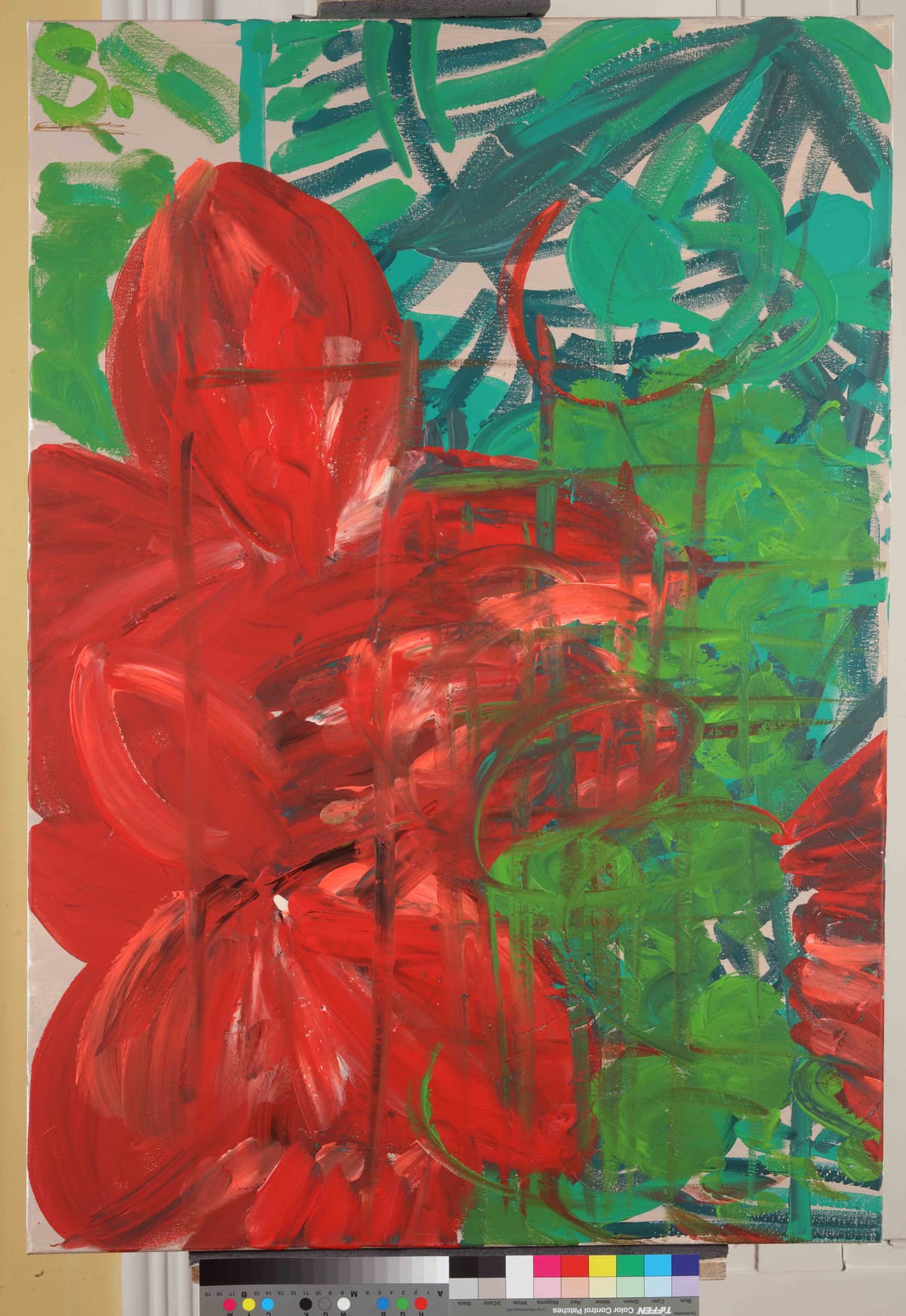 Popravak / Repair, 2023 — Acrylic on canvas by Saša Mesić