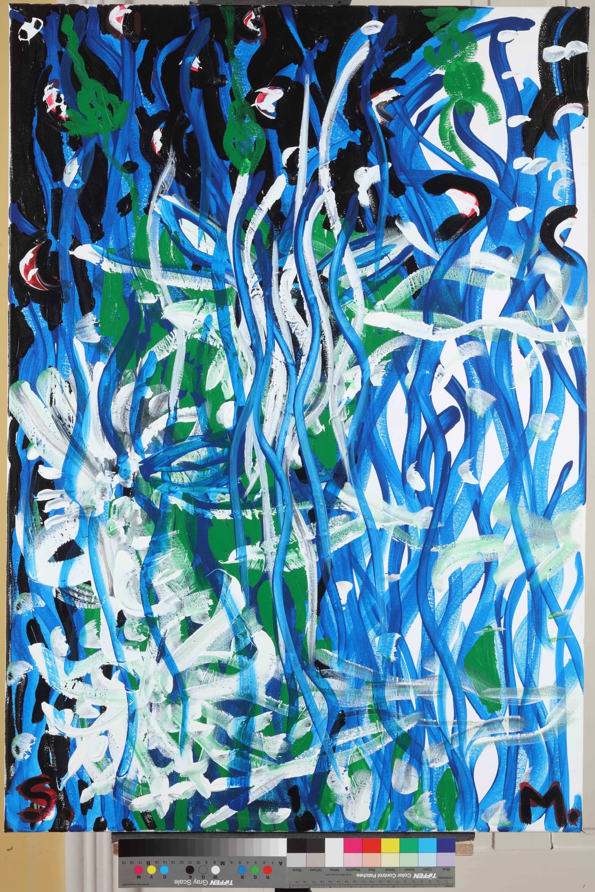 Pravi put — Plavi / The right path — blue, 2023 — Acrylic on canvas by Saša Mesić