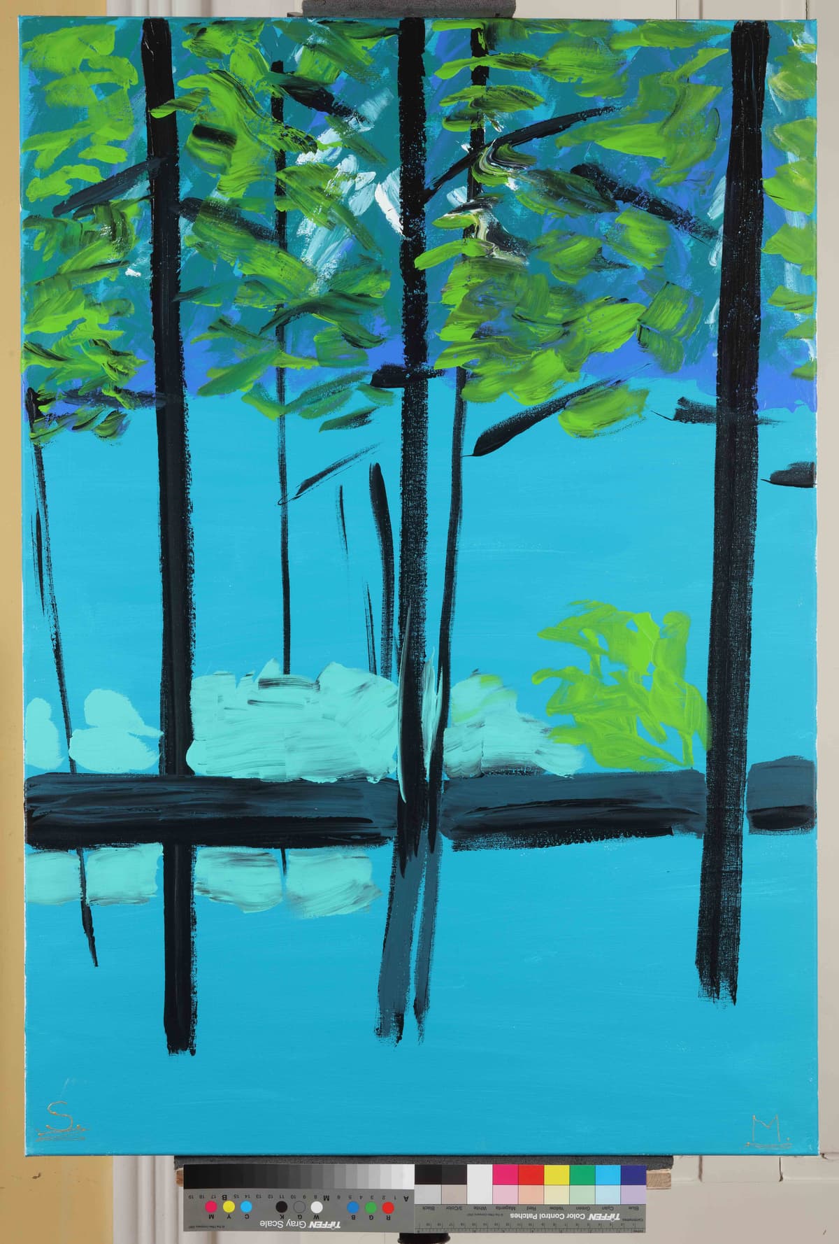 Tirkiz / Turquoise, 2023 — Acrylic on canvas by Saša Mesić