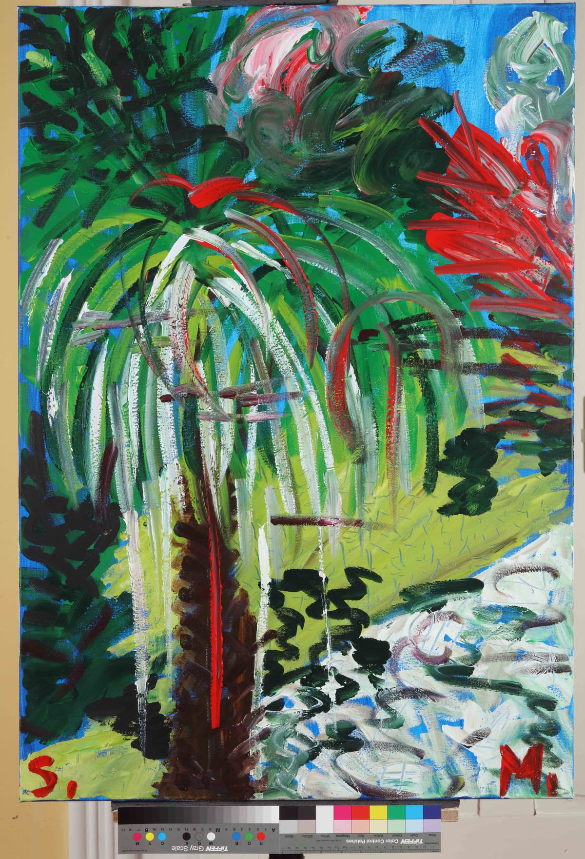 Tragovi Crvene Ptice / Traces of the red bird, 2023 — Acrylic on canvas by Saša Mesić
