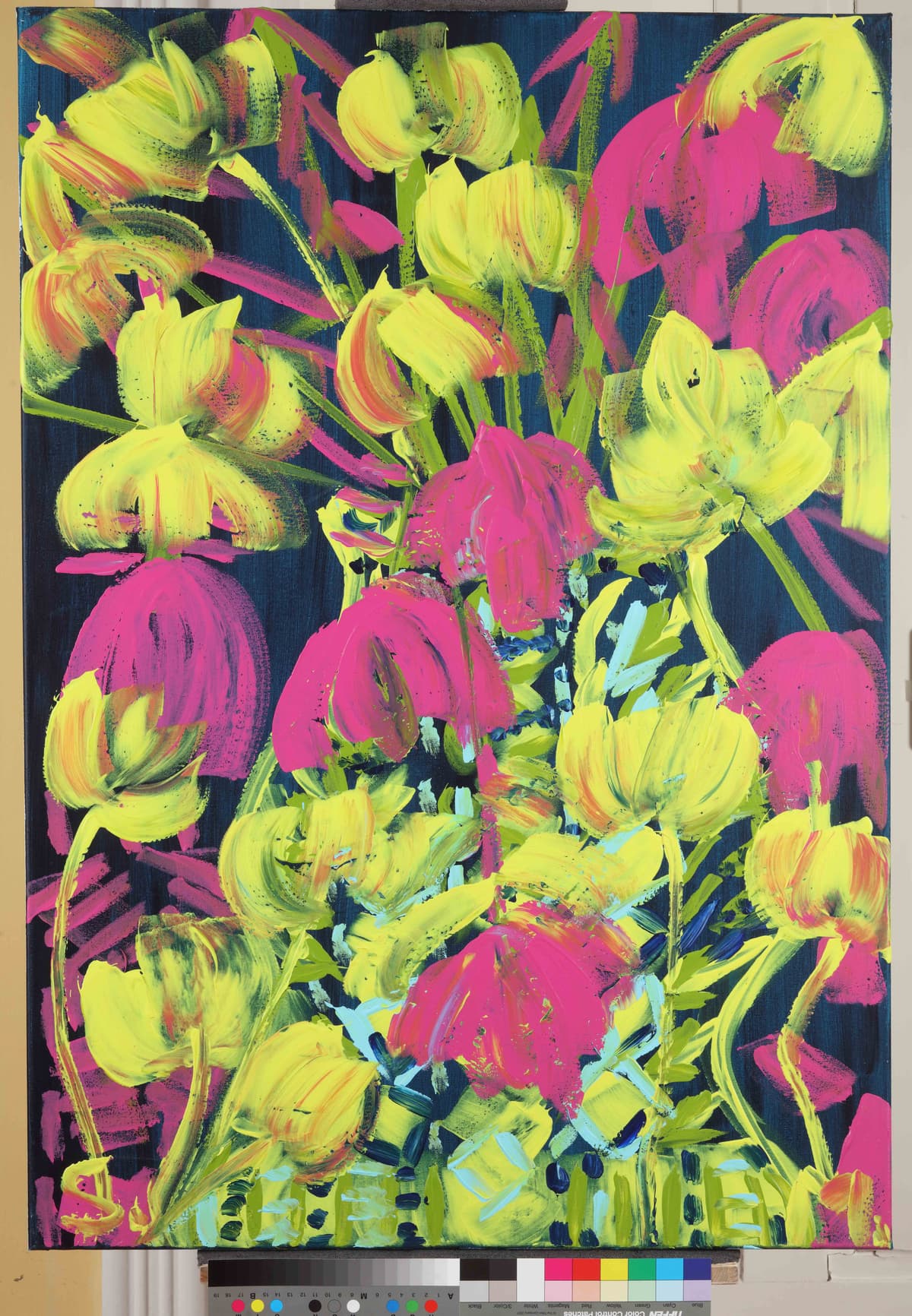 Tulipani / Tulips, 2023 — Acrylic on canvas by Saša Mesić