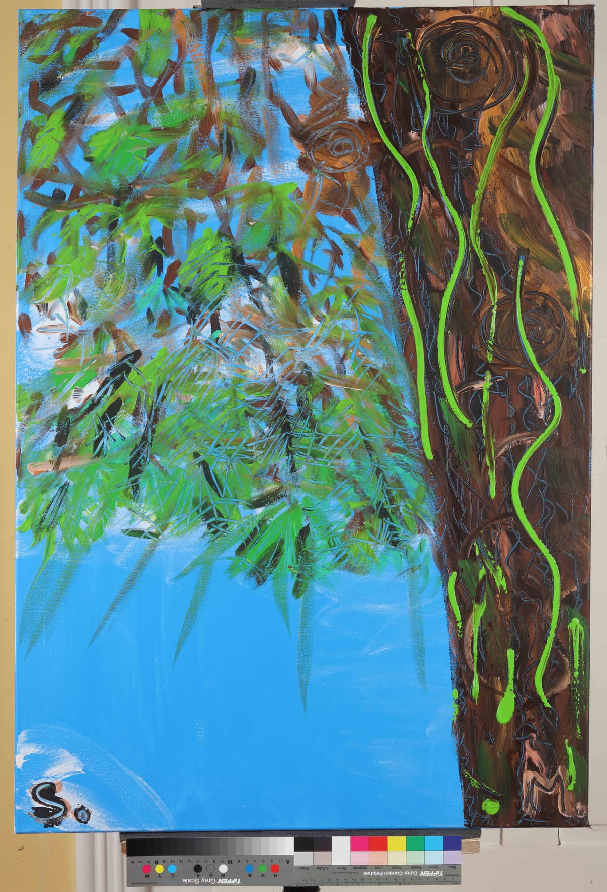 Zmije na Brijunima / Snakes on Brijuni, 2023 — Acrylic on canvas by Saša Mesić